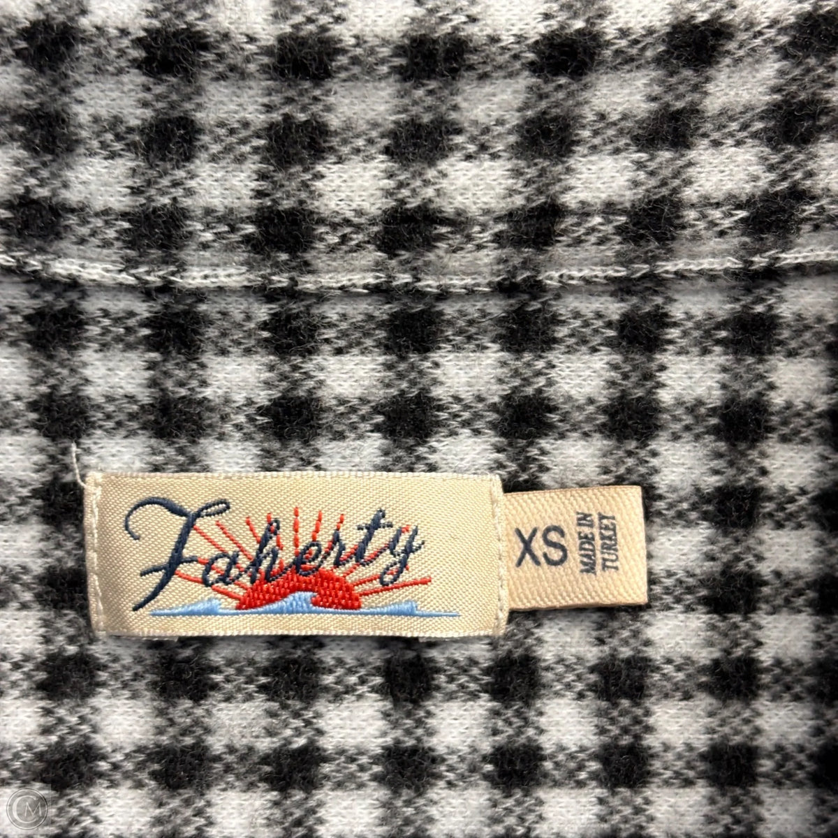 Top Long Sleeve By Faherty In Checkered Pattern, Size: Xs