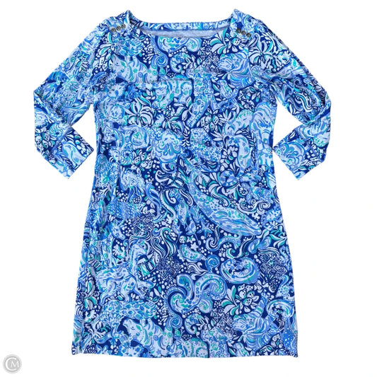Dress Designer By Lilly Pulitzer In Blue & White, Size: M