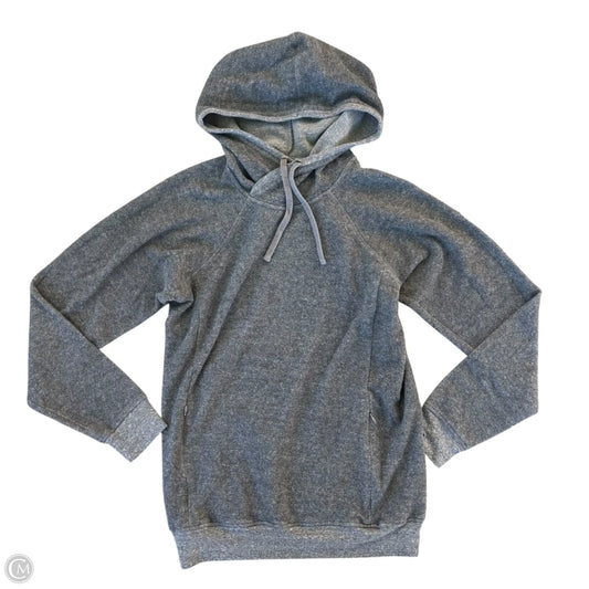 Athletic Sweatshirt Hoodie By Alo In Grey, Size: M