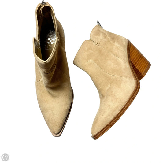 Boots Ankle Heels By Vince Camuto In Tan, Size: 6.5