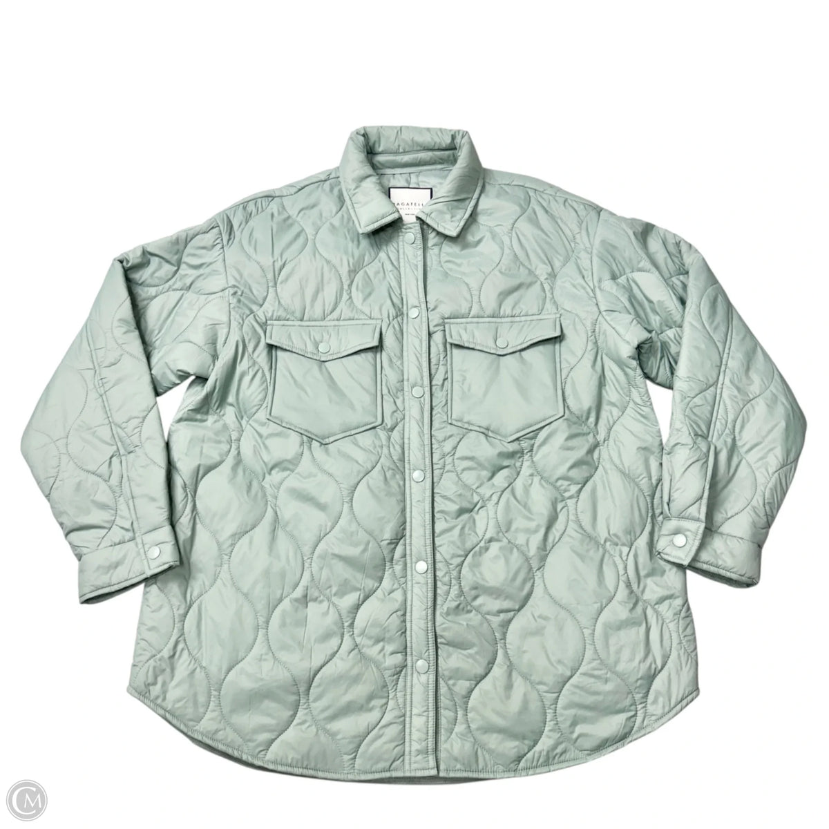 Jacket Puffer & Quilted By Bagatelle In Green, Size: L