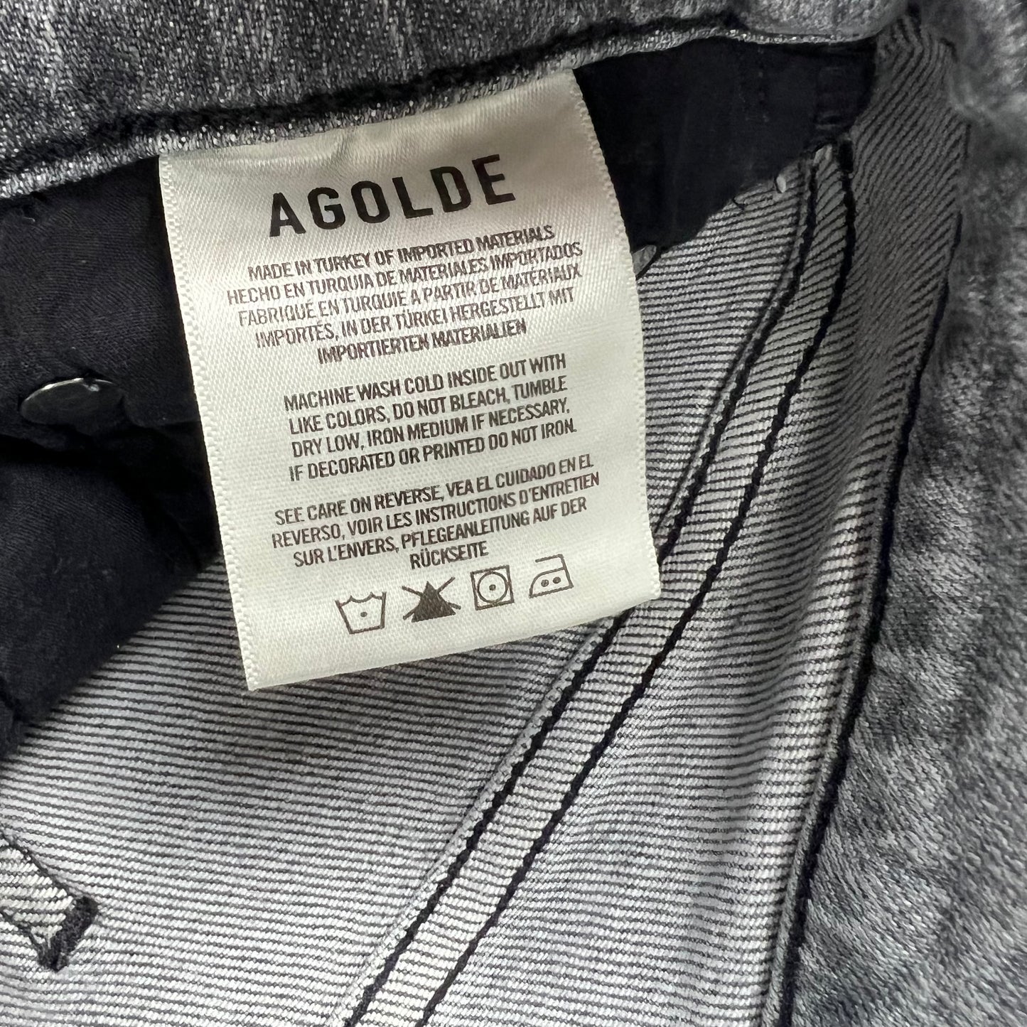 Grey Jeans Straight By Agolde, Size: 2