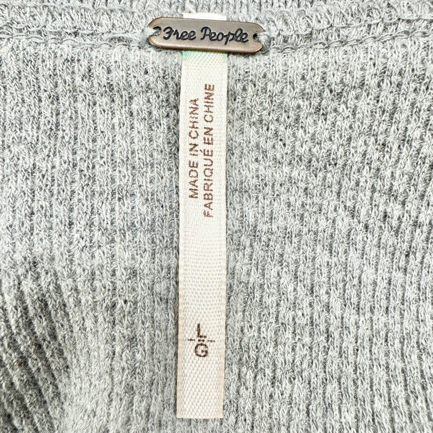 Sweater By Free People In Grey & Orange, Size: L