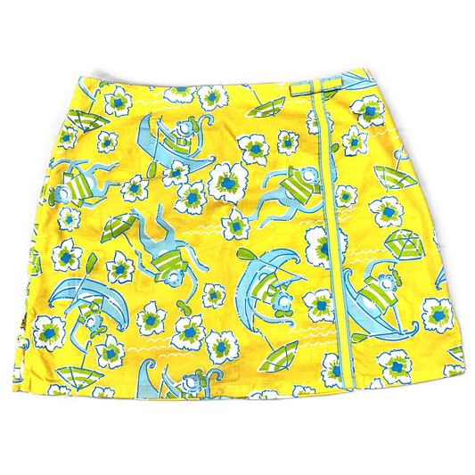 Blue & Yellow Skort Designer By Lilly Pulitzer, Size: 4