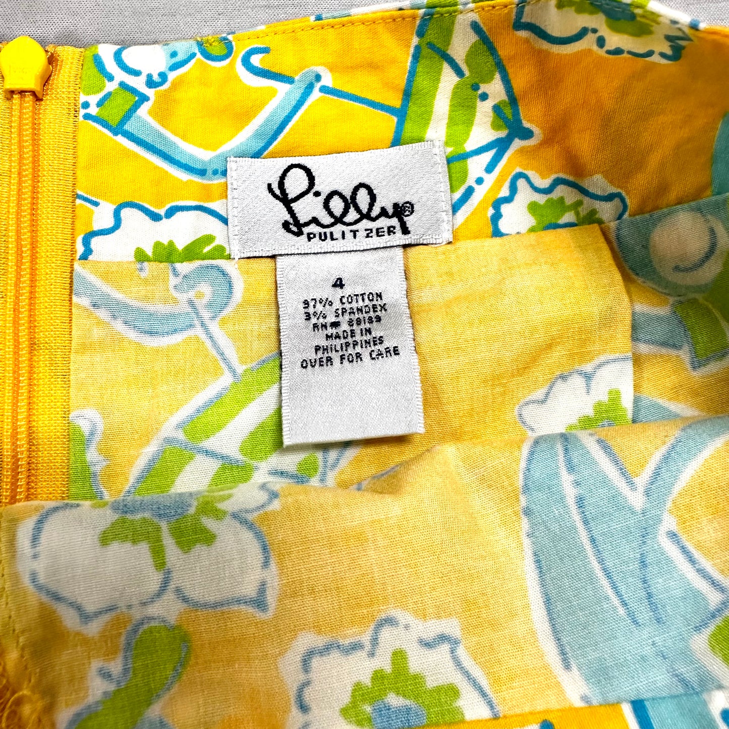 Blue & Yellow Skort Designer By Lilly Pulitzer, Size: 4