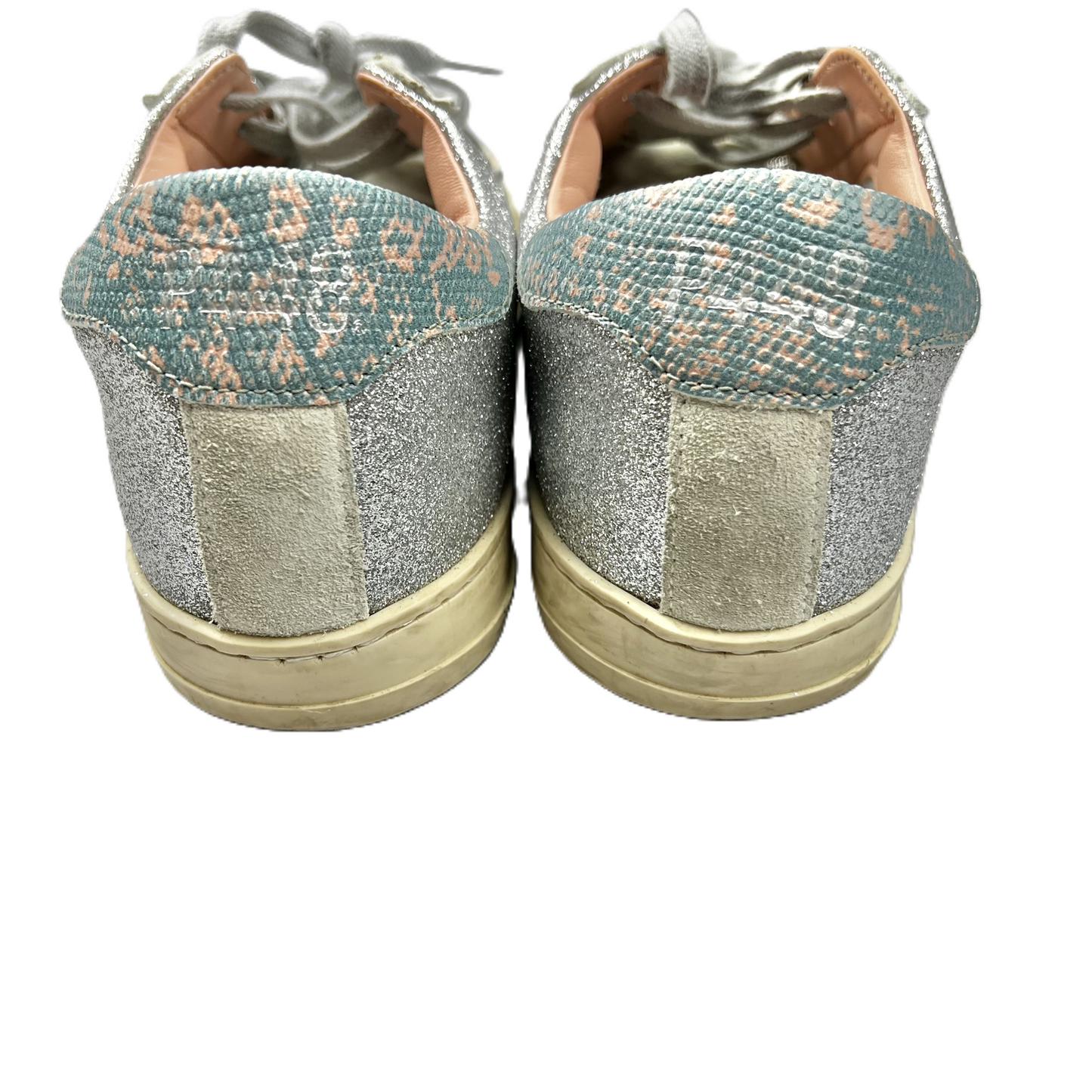 Silver Shoes Sneakers By P448, Size: 7.5