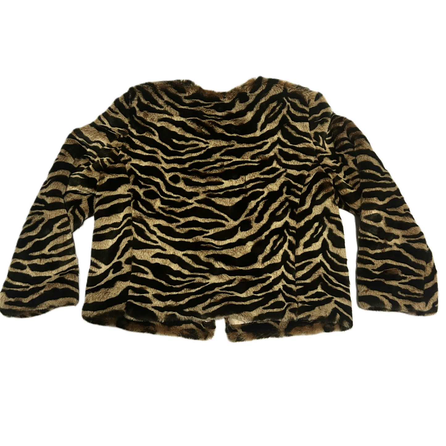 Jacket Faux Fur & Sherpa By Banana Republic In Leopard Print, Size: L