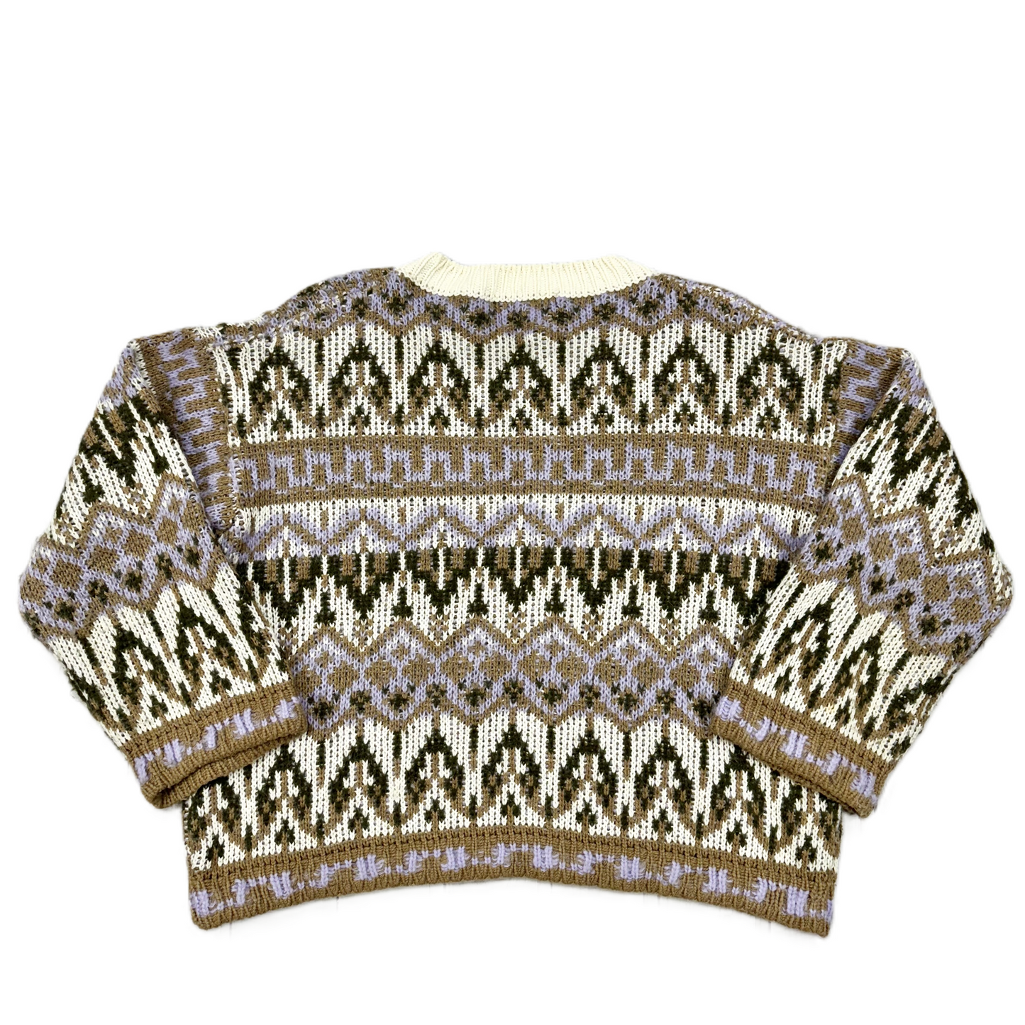 Sweater By Anthropologie In Brown & Purple, Size: L