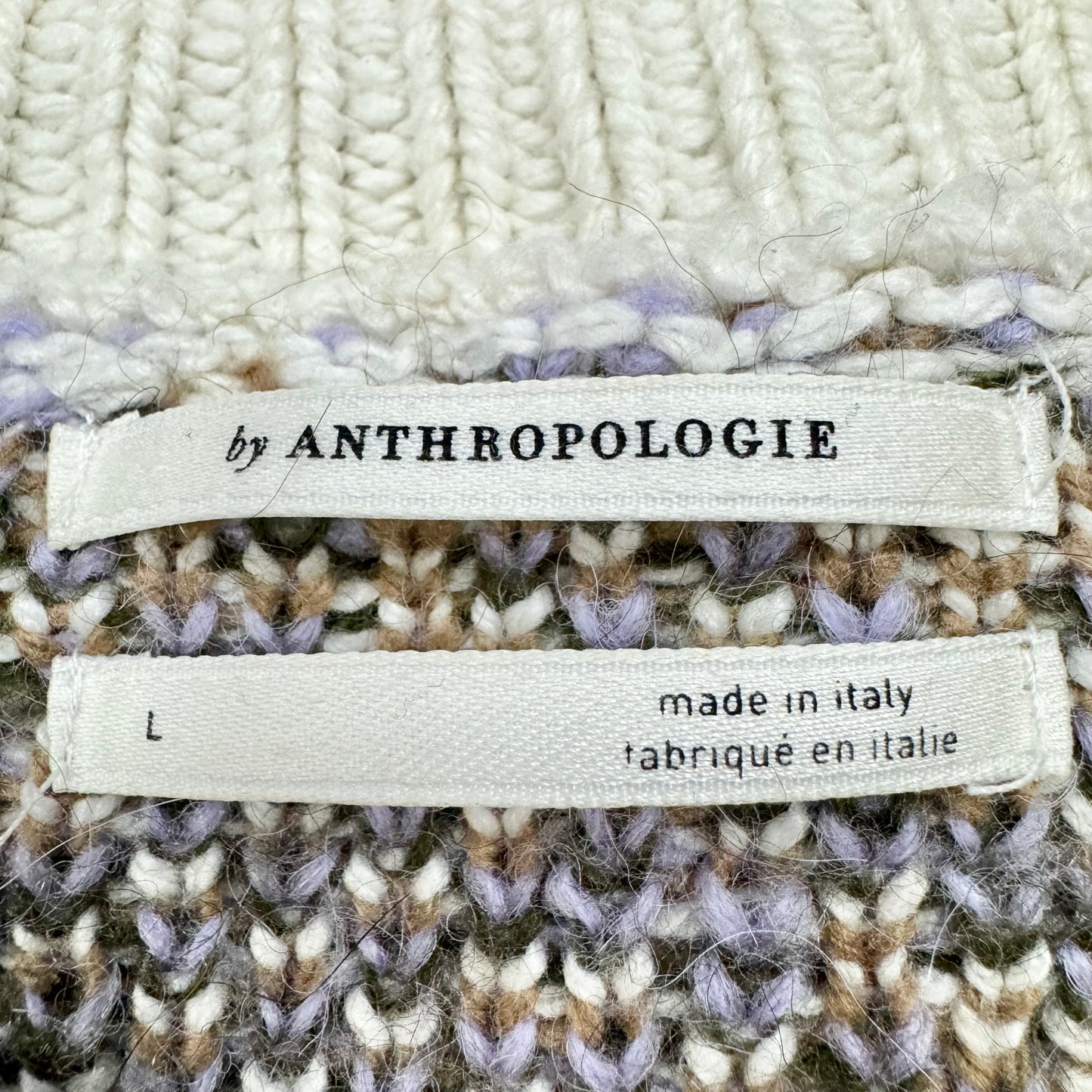 Sweater By Anthropologie In Brown & Purple, Size: L