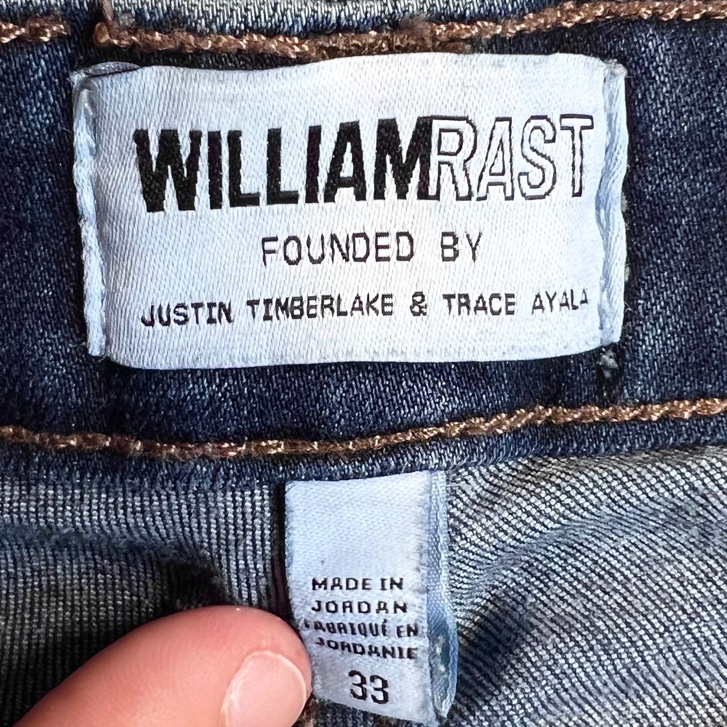 Blue Denim Jeans Straight By William Rast, Size: 16