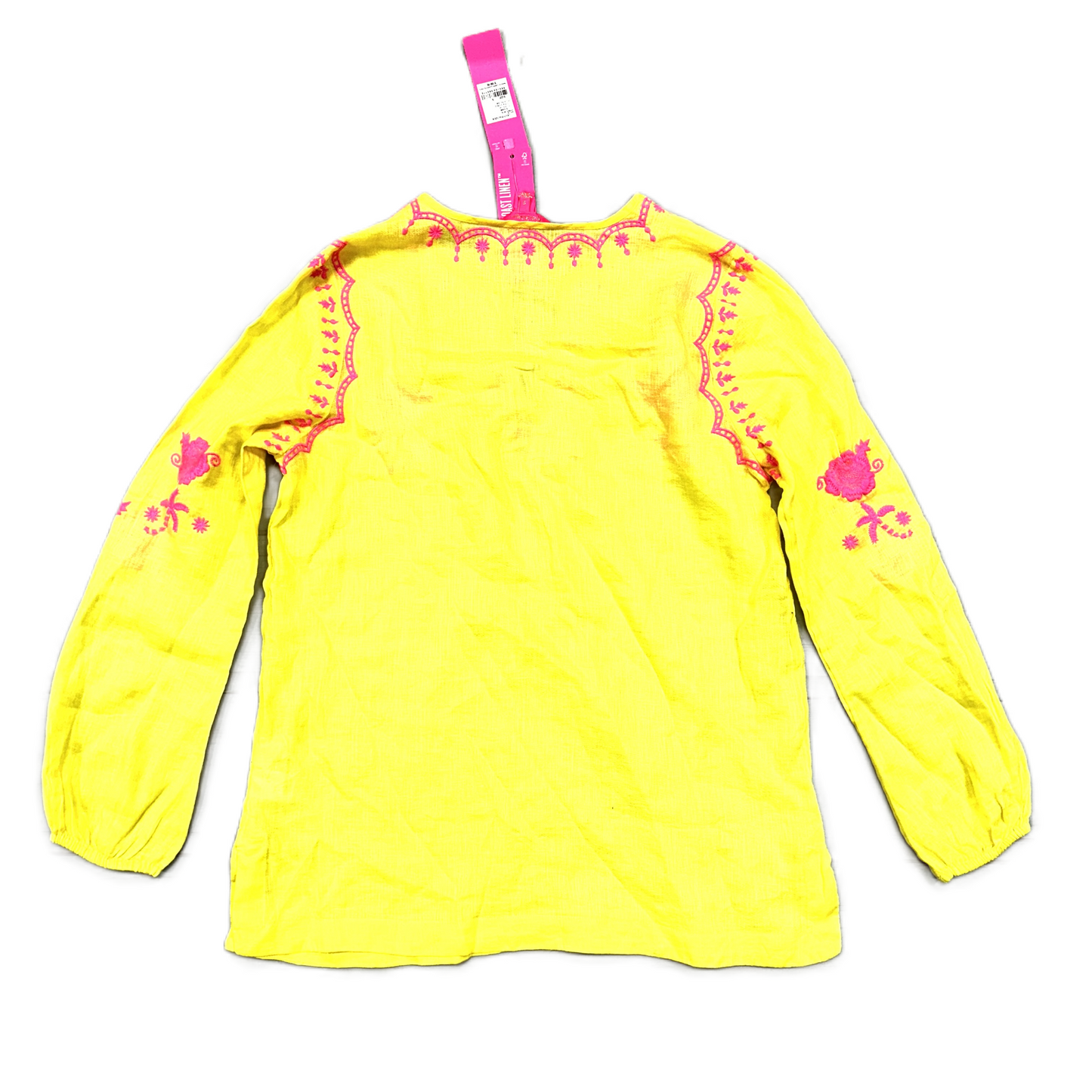 Pink & Yellow Top Long Sleeve Designer By Lilly Pulitzer, Size: S