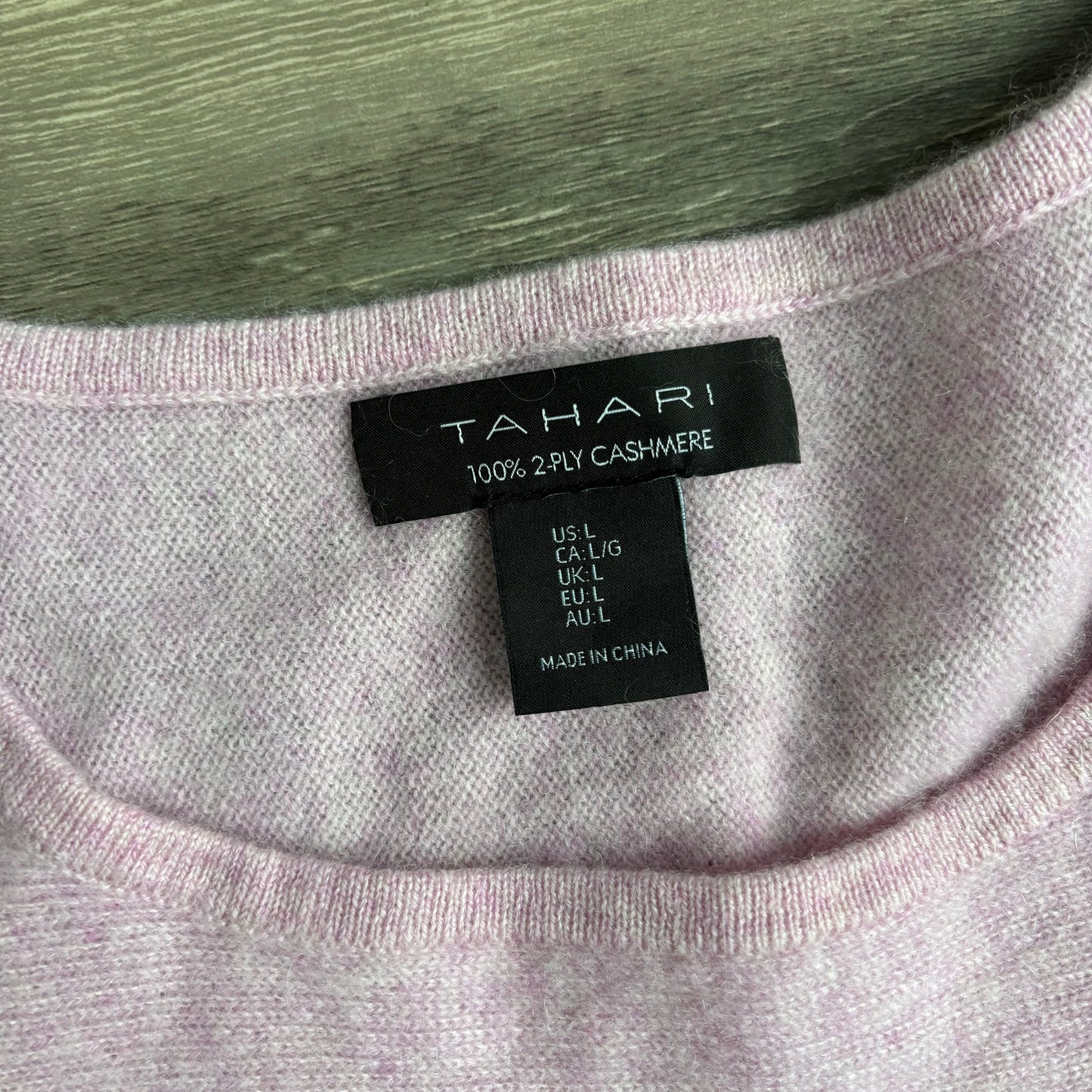 Sweater Cashmere By Tahari By Arthur Levine In Pink, Size: L