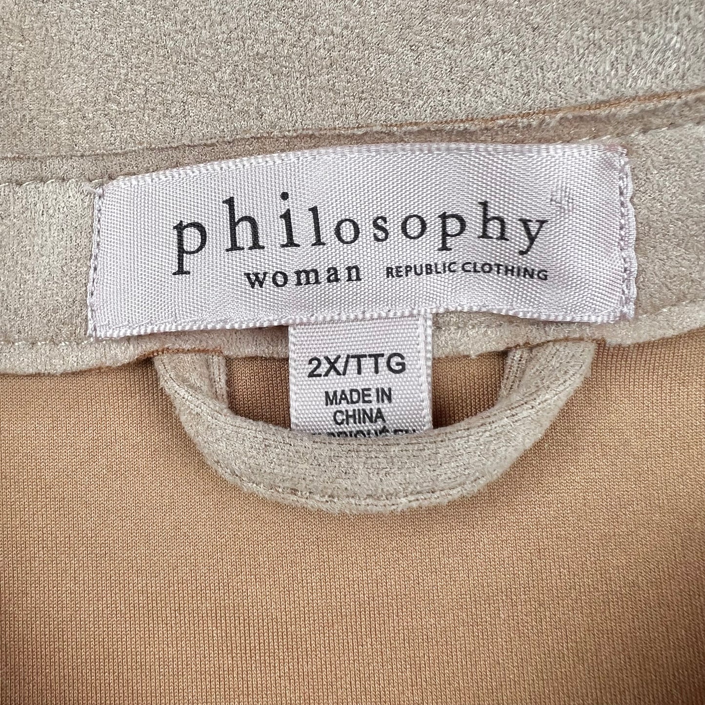 Tan Jacket Other By Philosophy, Size: 2x