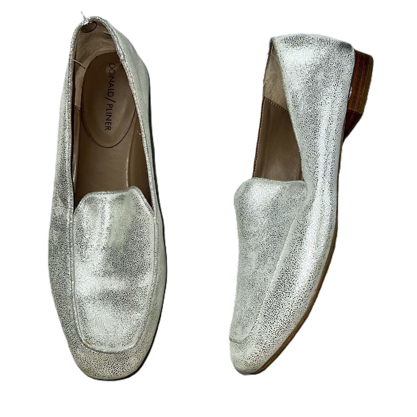 Shoes Flats By Donald Pliner In Silver, Size: 8