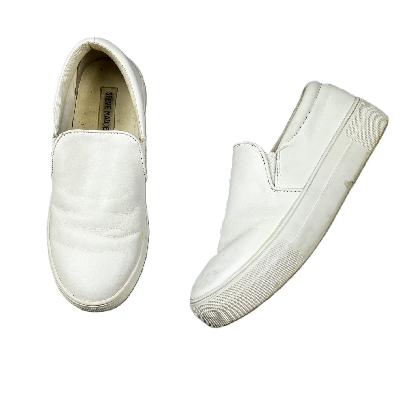 White Shoes Sneakers By Steve Madden, Size: 6.5