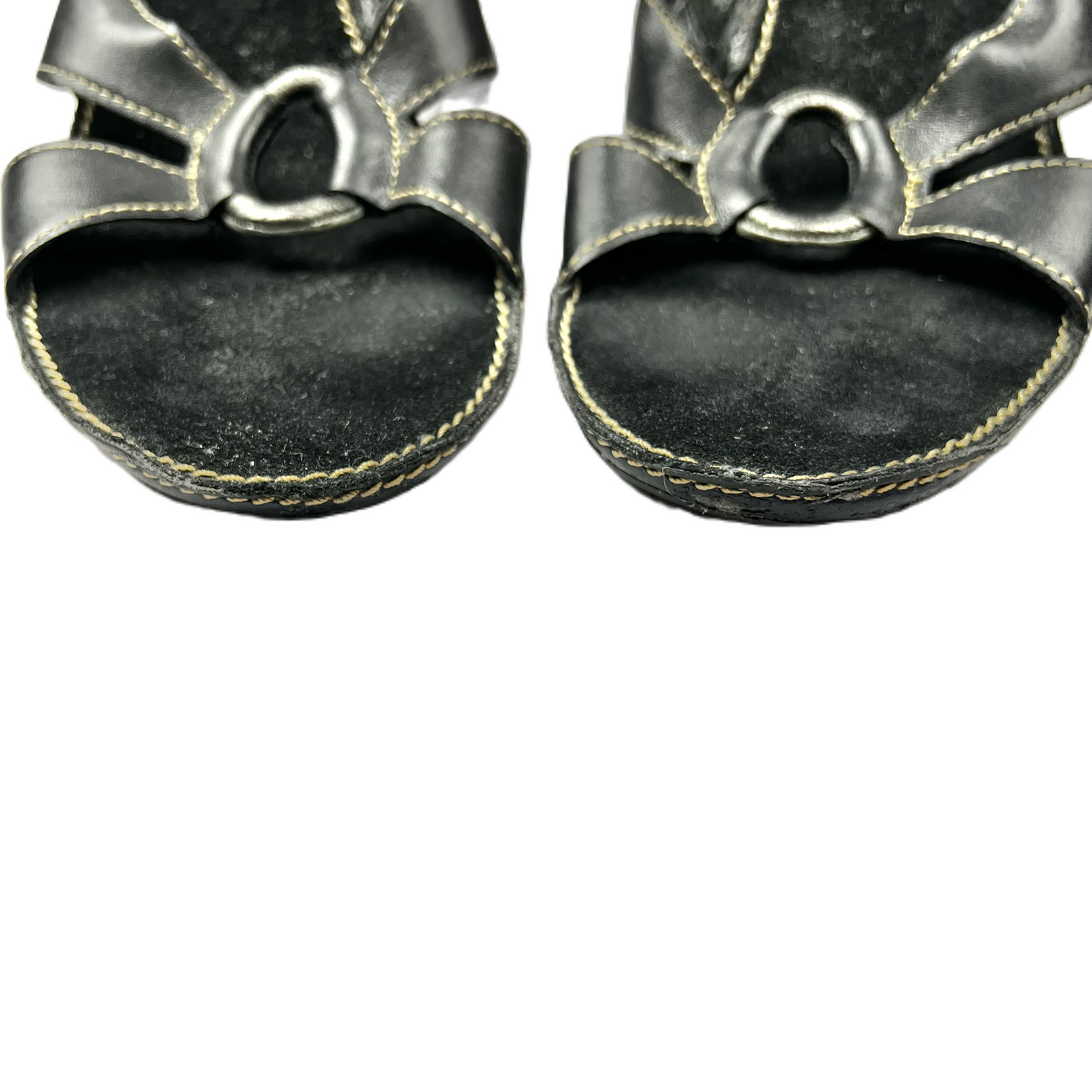 Black Sandals Heels Kitten By Aerosoles, Size: 9.5