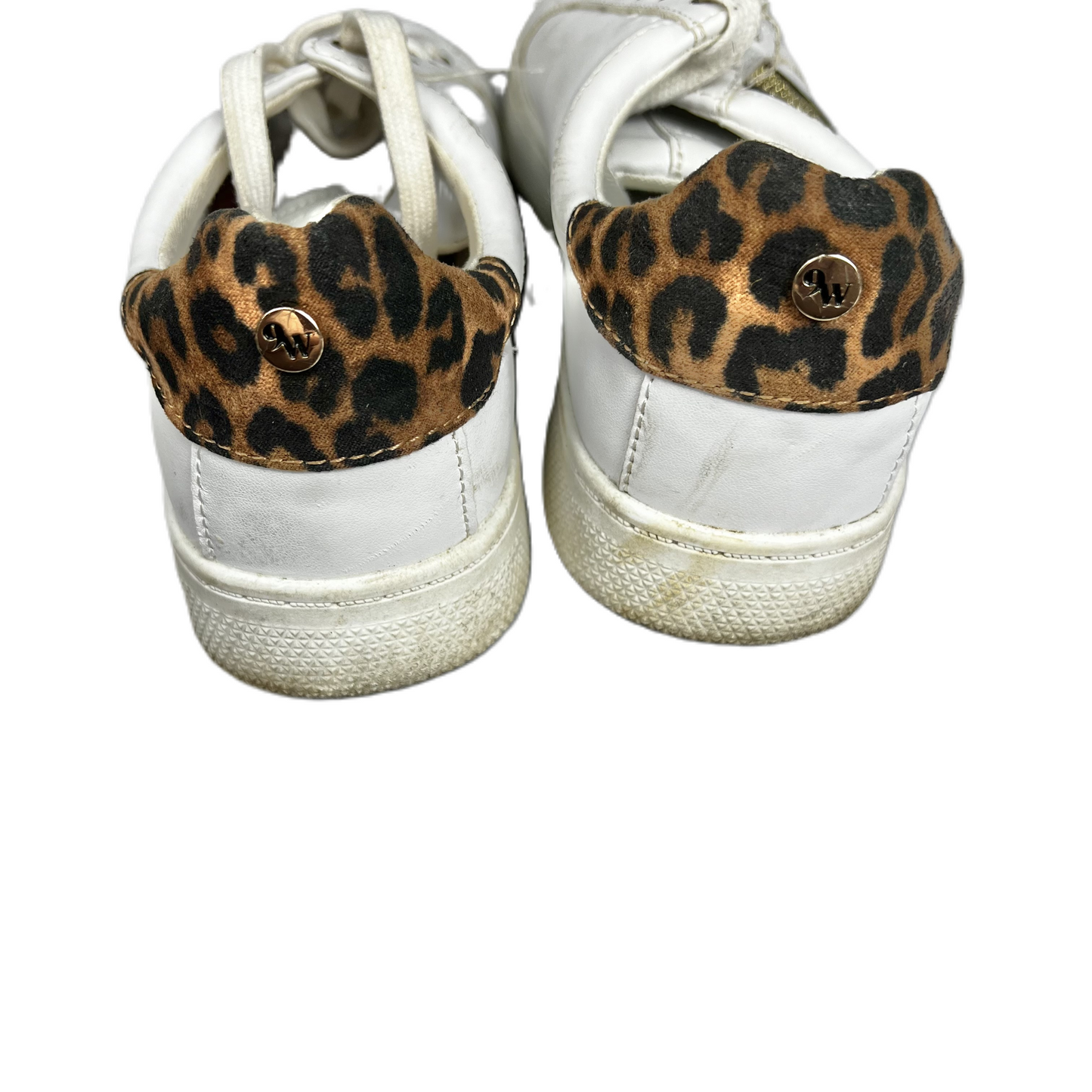 Gold & White Shoes Sneakers By Nine West, Size: 7