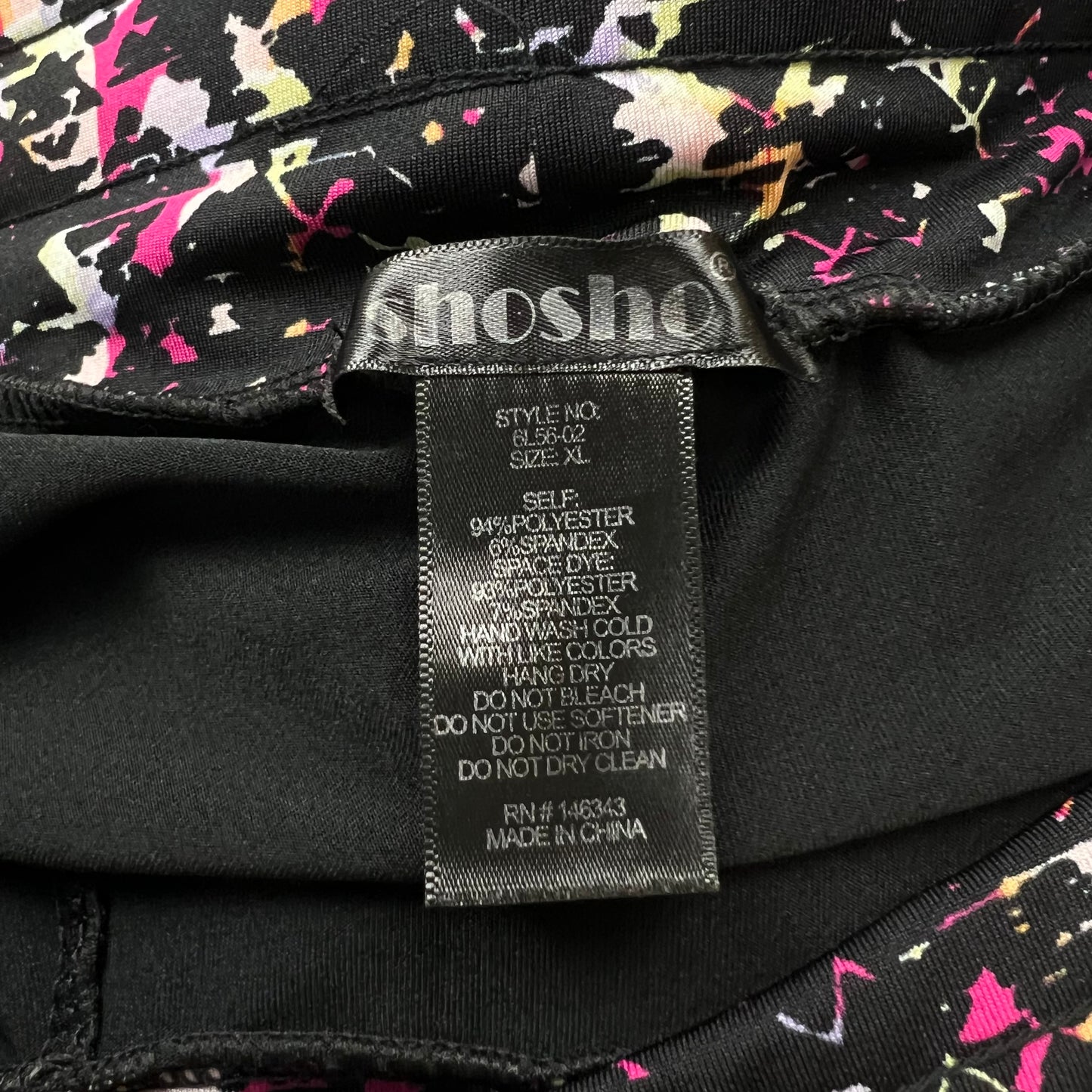 Black Athletic Leggings By shosho, Size: Xl