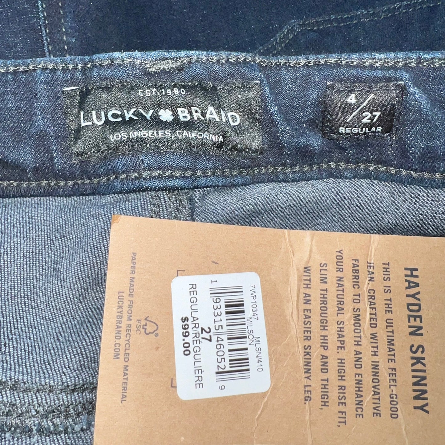 Blue Denim Jeans Skinny By Lucky Brand, Size: 4