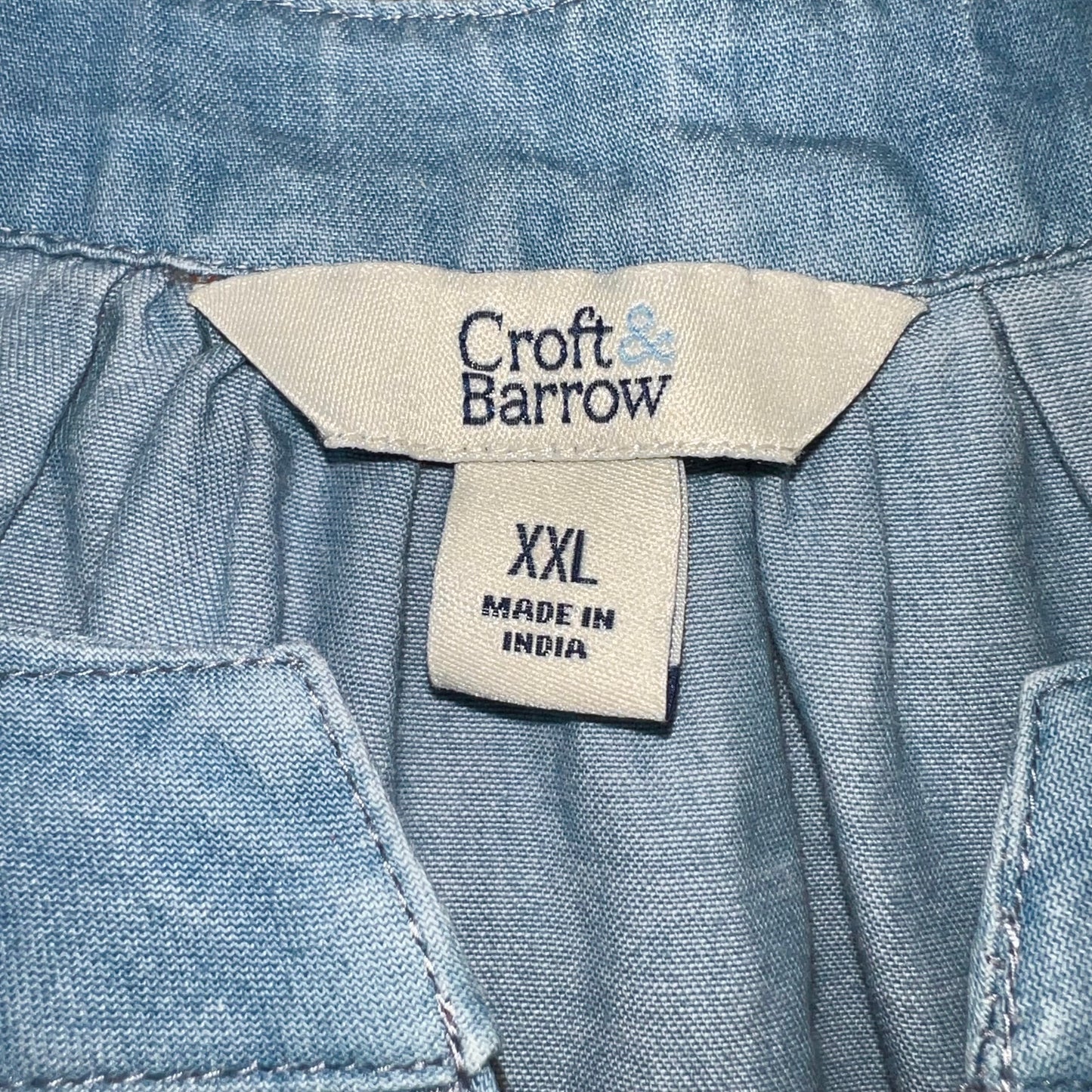 Blue Denim Top Sleeveless By Croft And Barrow, Size: 2x