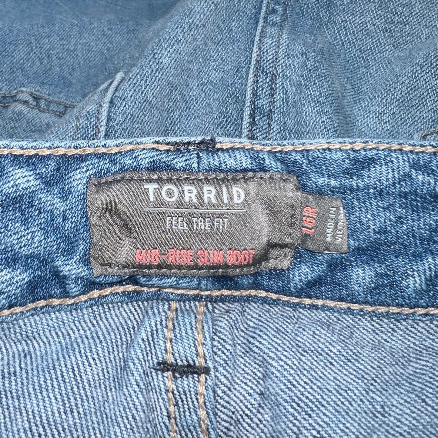 Blue Denim Jeans Boot Cut By Torrid, Size: 16