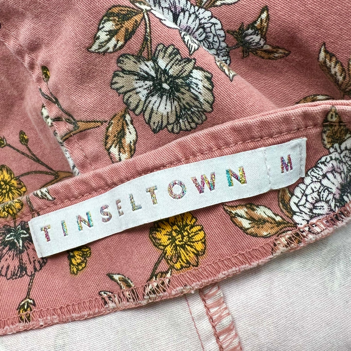 Floral Print Overalls By Tinseltown, Size: M