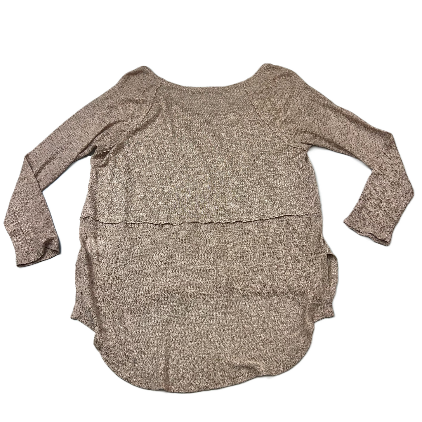 Top Long Sleeve By Free People In Pink & Tan, Size: M