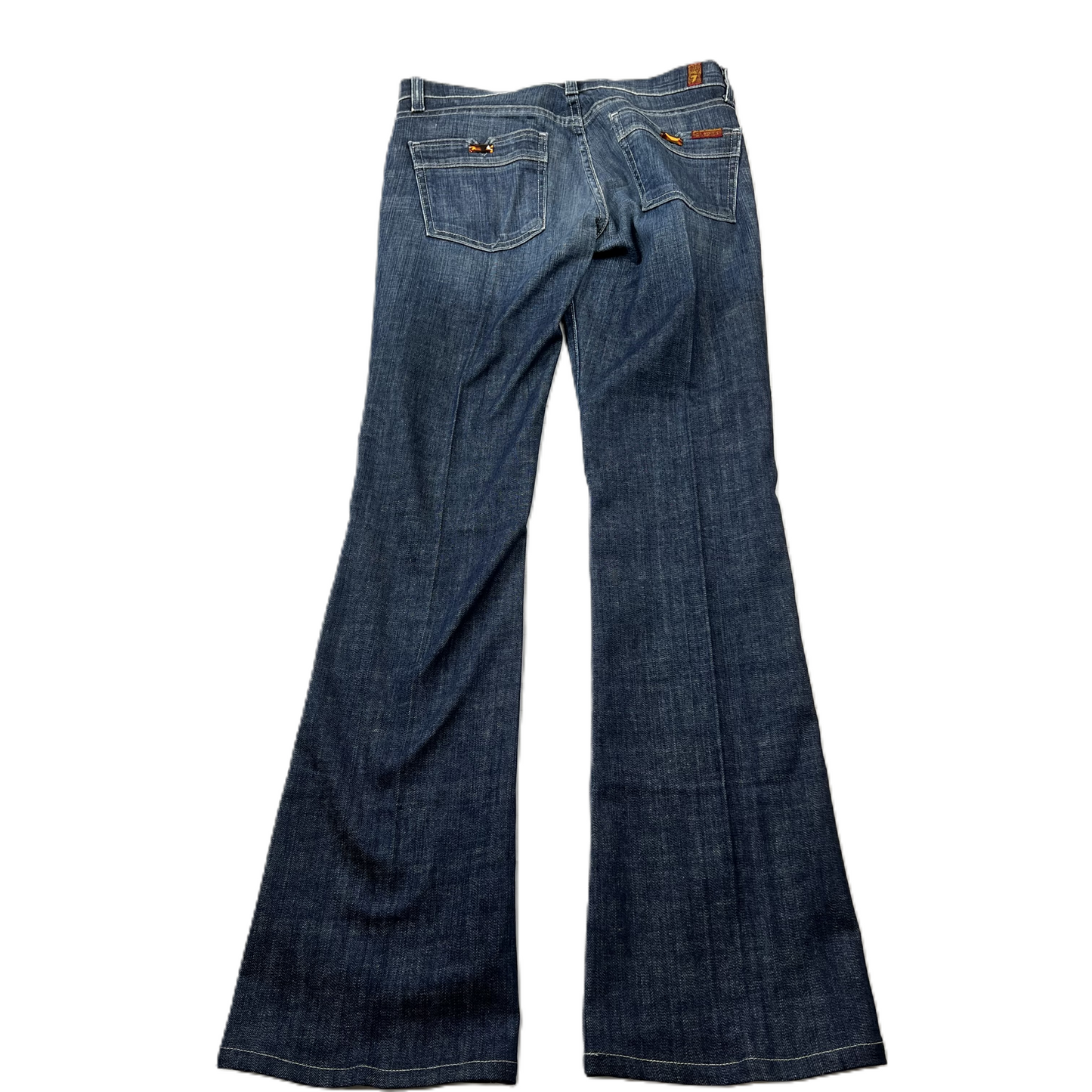 Jeans Boot Cut By 7 For All Mankind In Blue Denim, Size: 4