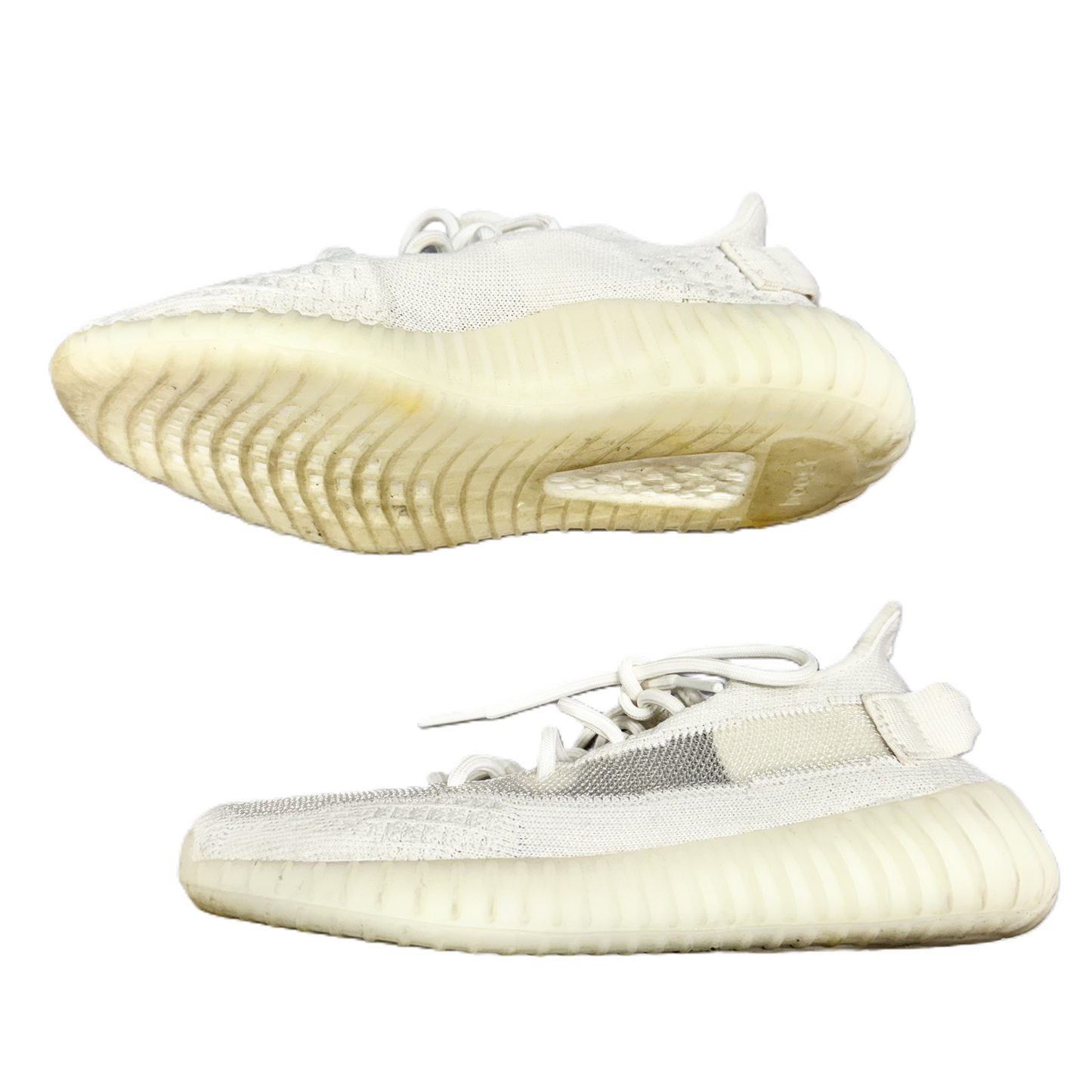 Shoes Luxury Designer By Yeezy In Cream, Size: 6.5