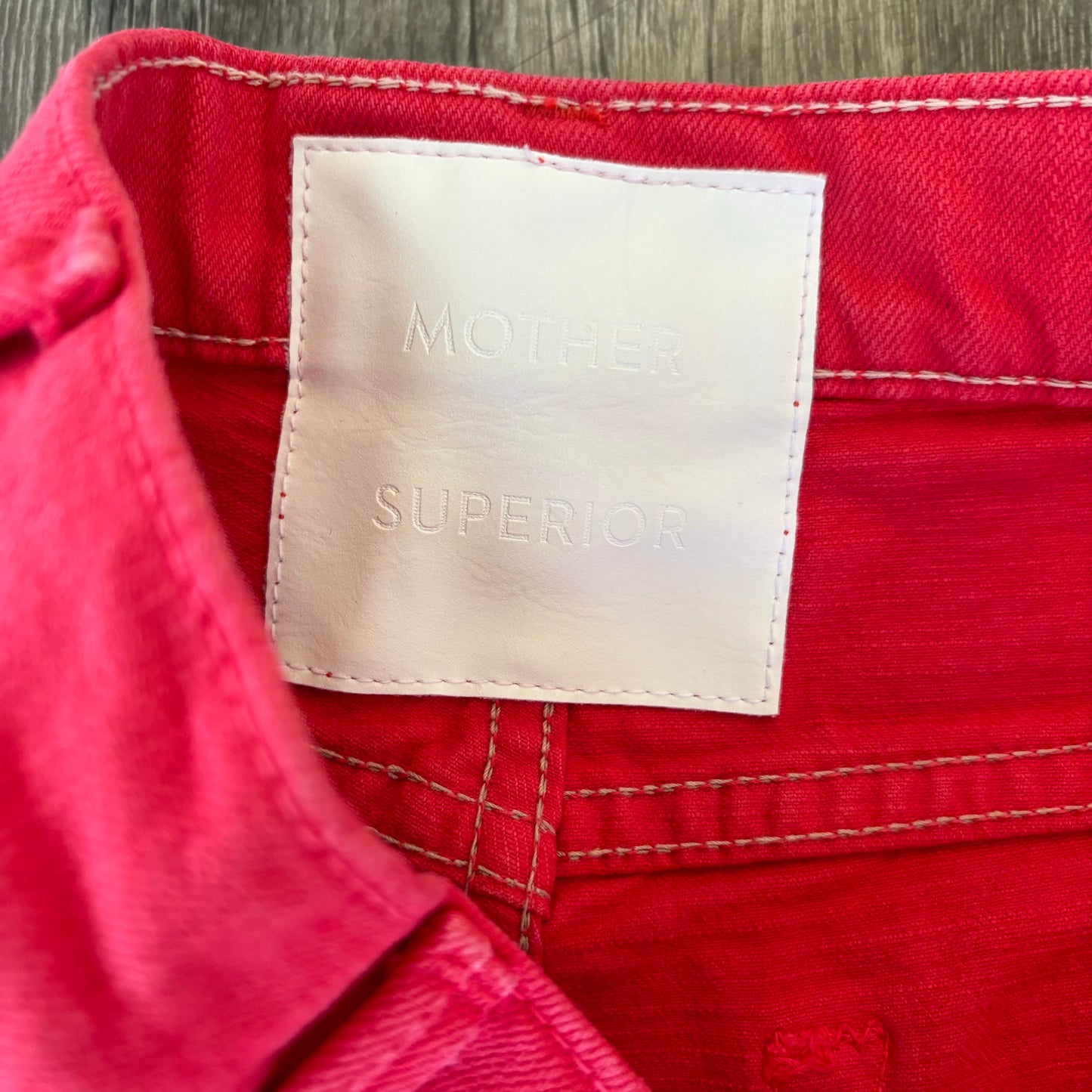 Jeans Straight By Mother Superior In Red, Size: 0