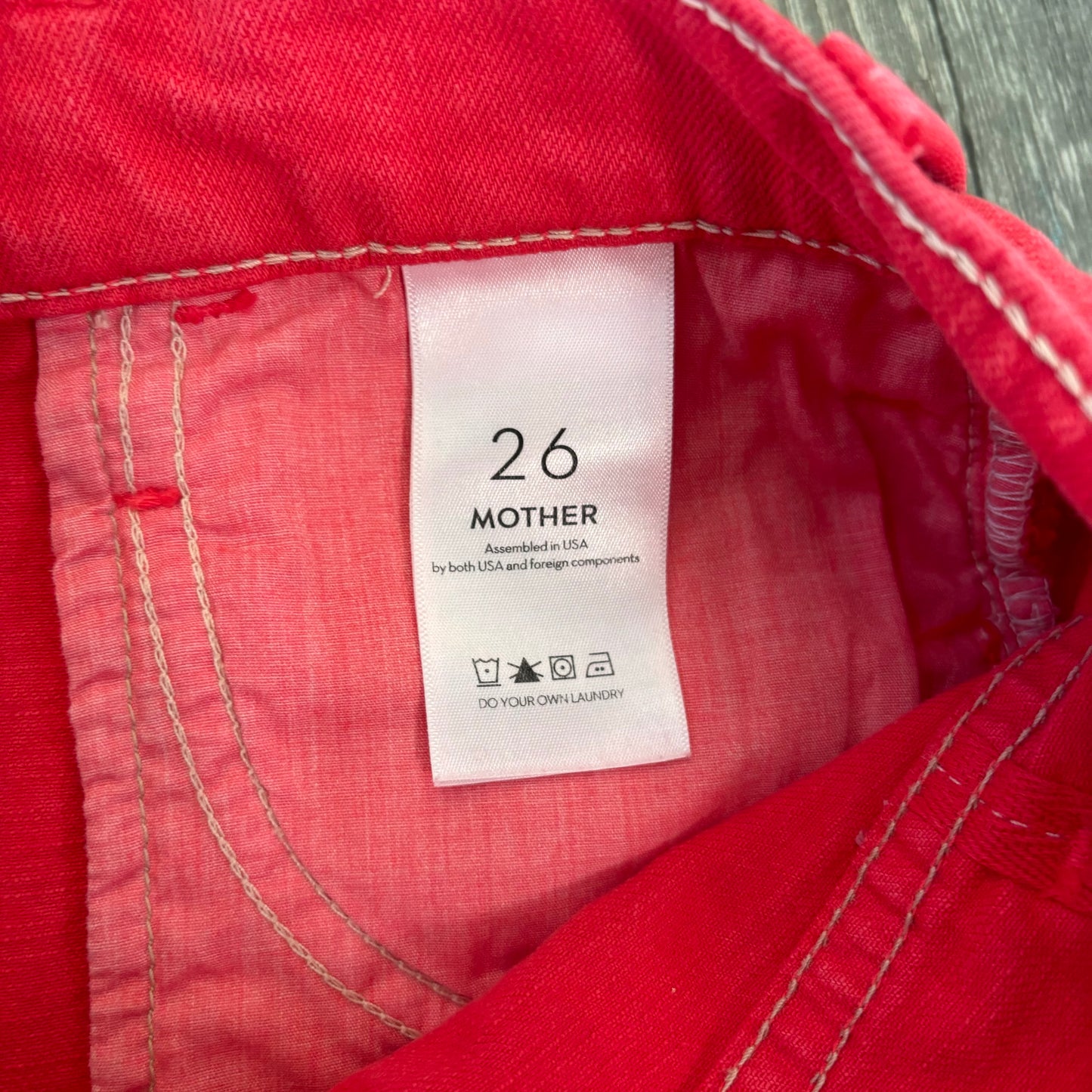 Jeans Straight By Mother Superior In Red, Size: 0