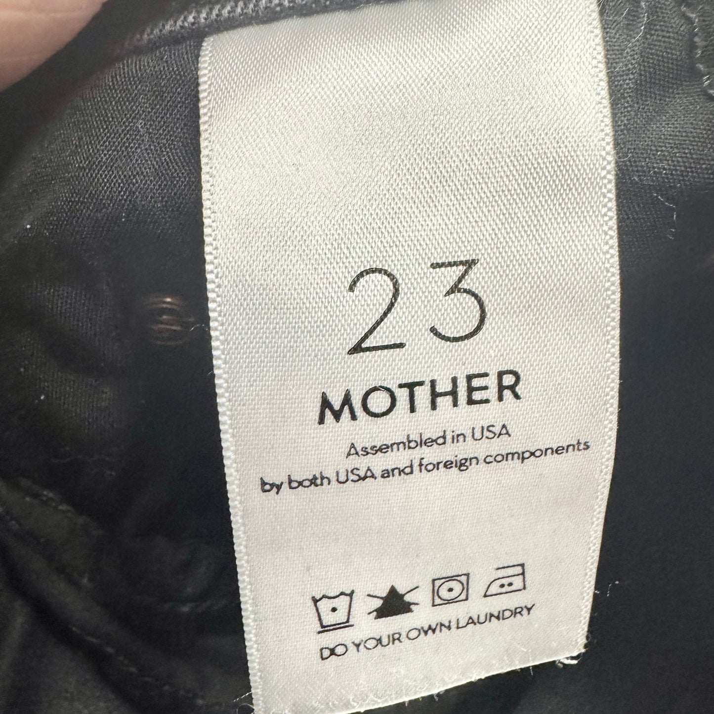 Jeans Straight By Mother In Black Denim, Size: 2