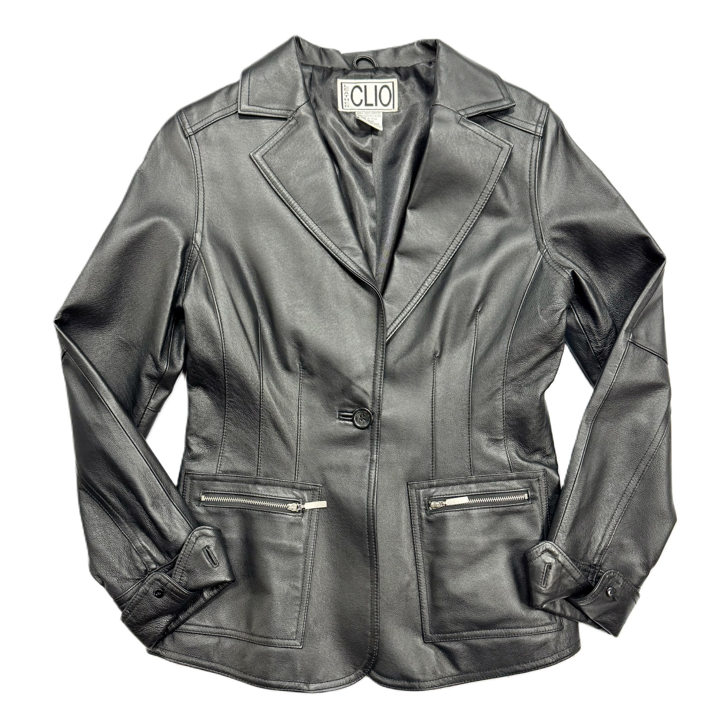 Jacket Leather By Clio In Brown, Size: S