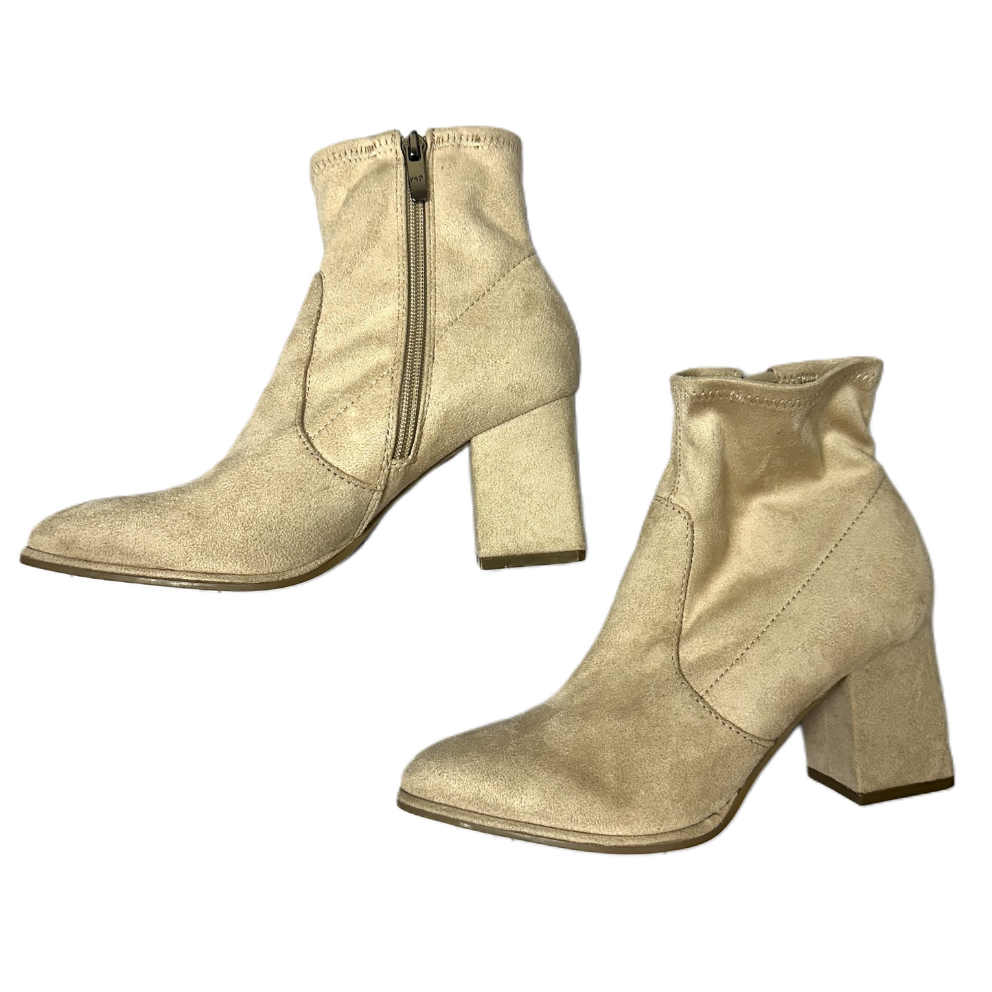 Boots Ankle Heels By Marc Fisher In Cream, Size: 6