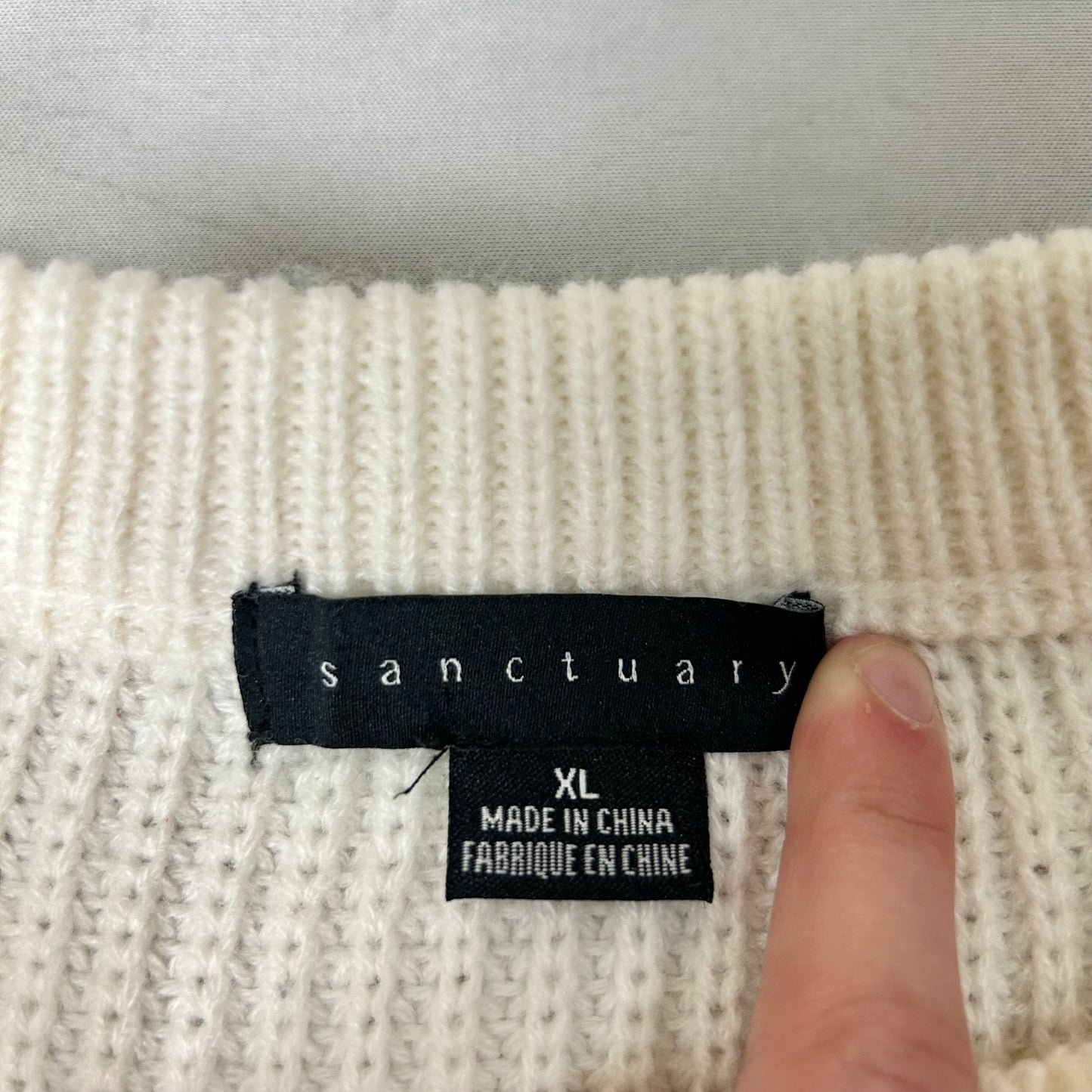 Sweater By Sanctuary In Cream & White, Size: Xl