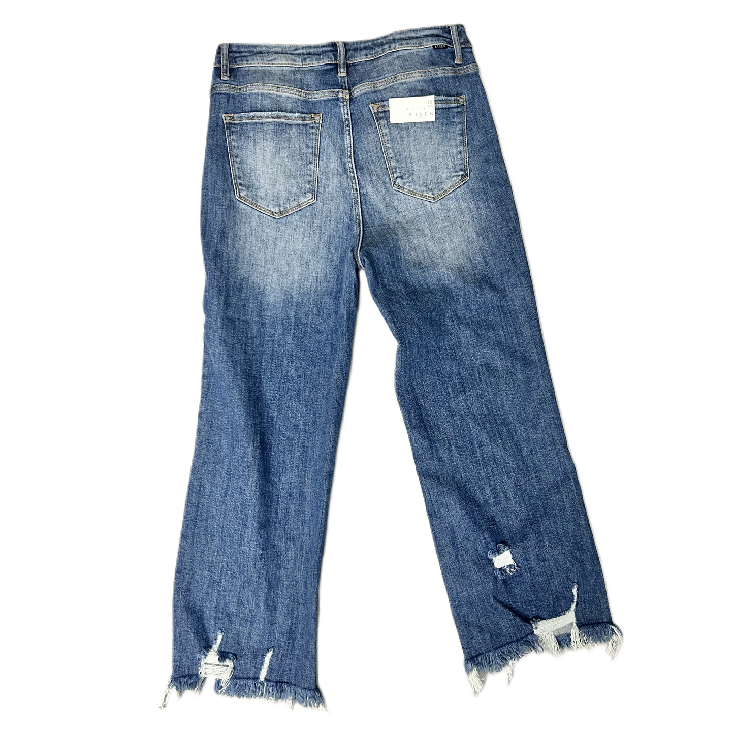 Jeans Straight By Risen In Blue Denim, Size: 14