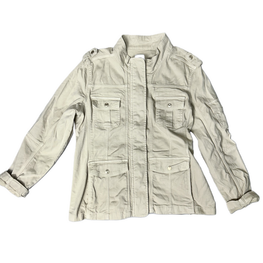 Jacket Moto By Kensie In Cream, Size: Xl