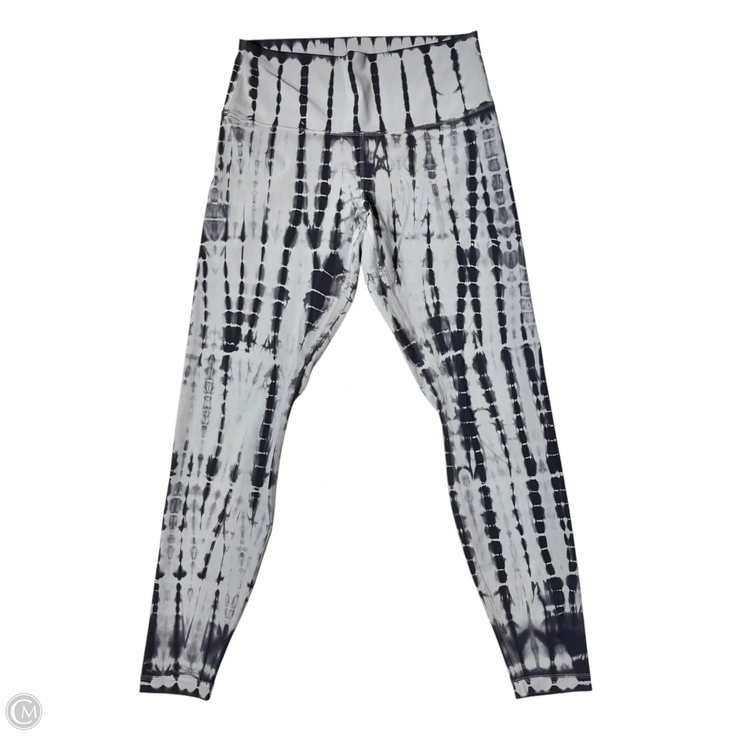 Athletic Leggings By Lululemon In Black & Grey, Size: M