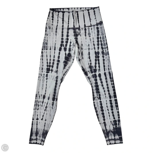Athletic Leggings By Lululemon In Black & Grey, Size: M