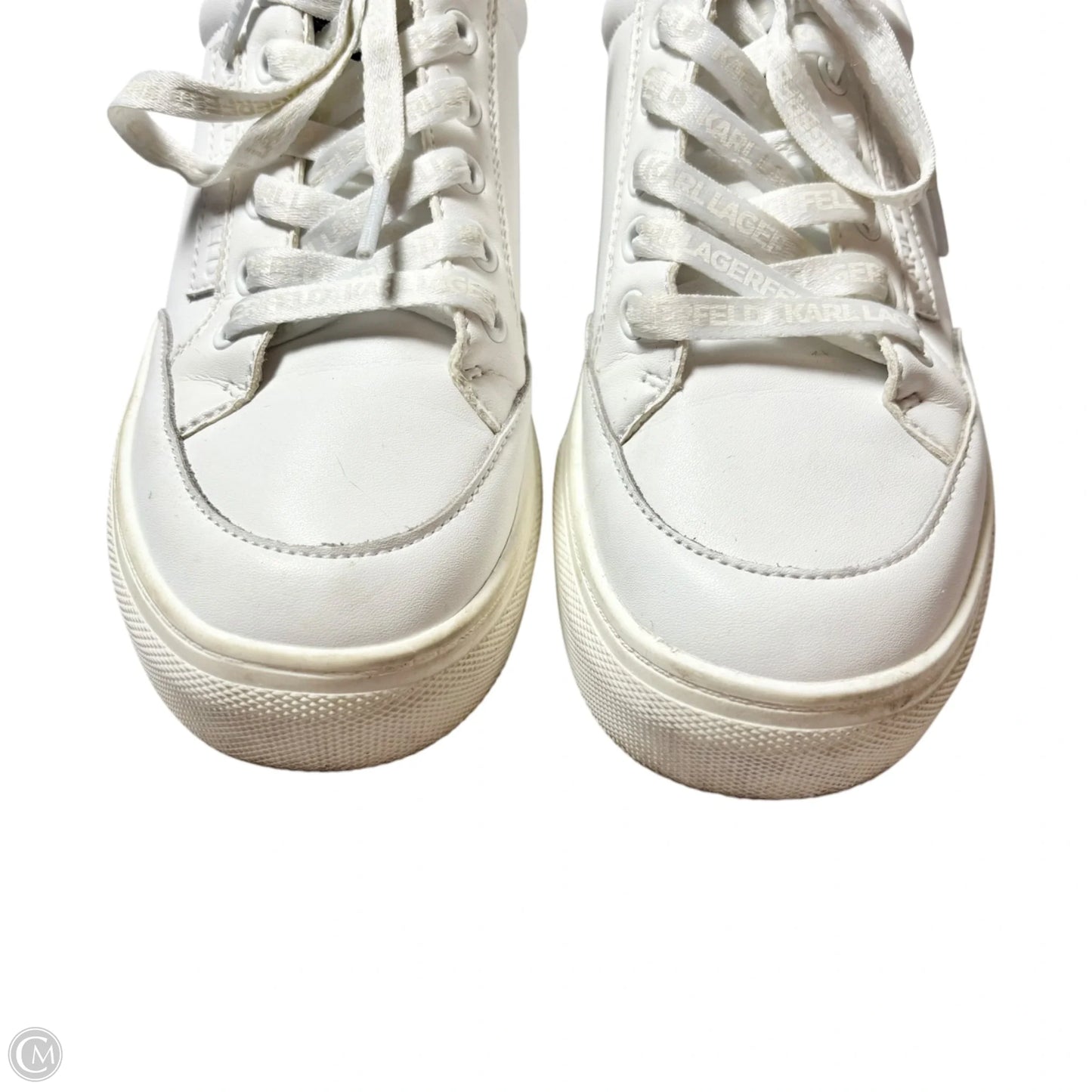 Shoes Designer By Karl Lagerfeld In White, Size: 6