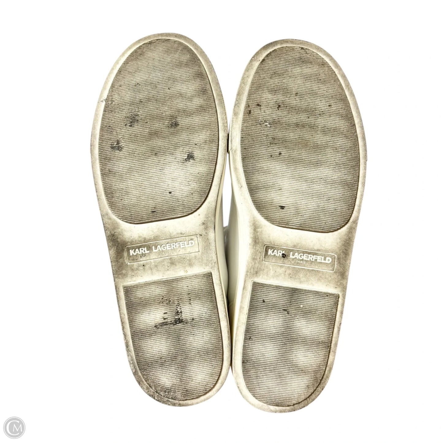 Shoes Designer By Karl Lagerfeld In White, Size: 6