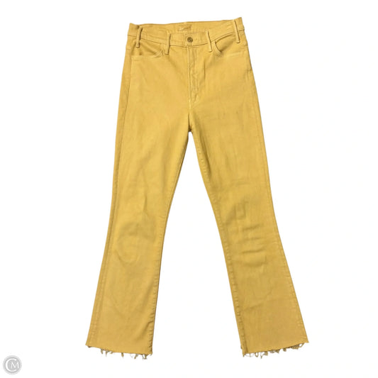 Jeans Cropped By Mother In Yellow, Size: 8