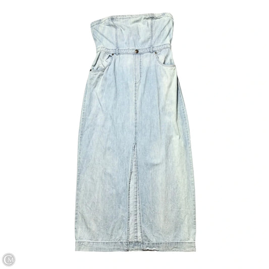 Dress Casual Midi By Free People In Blue Denim, Size: M