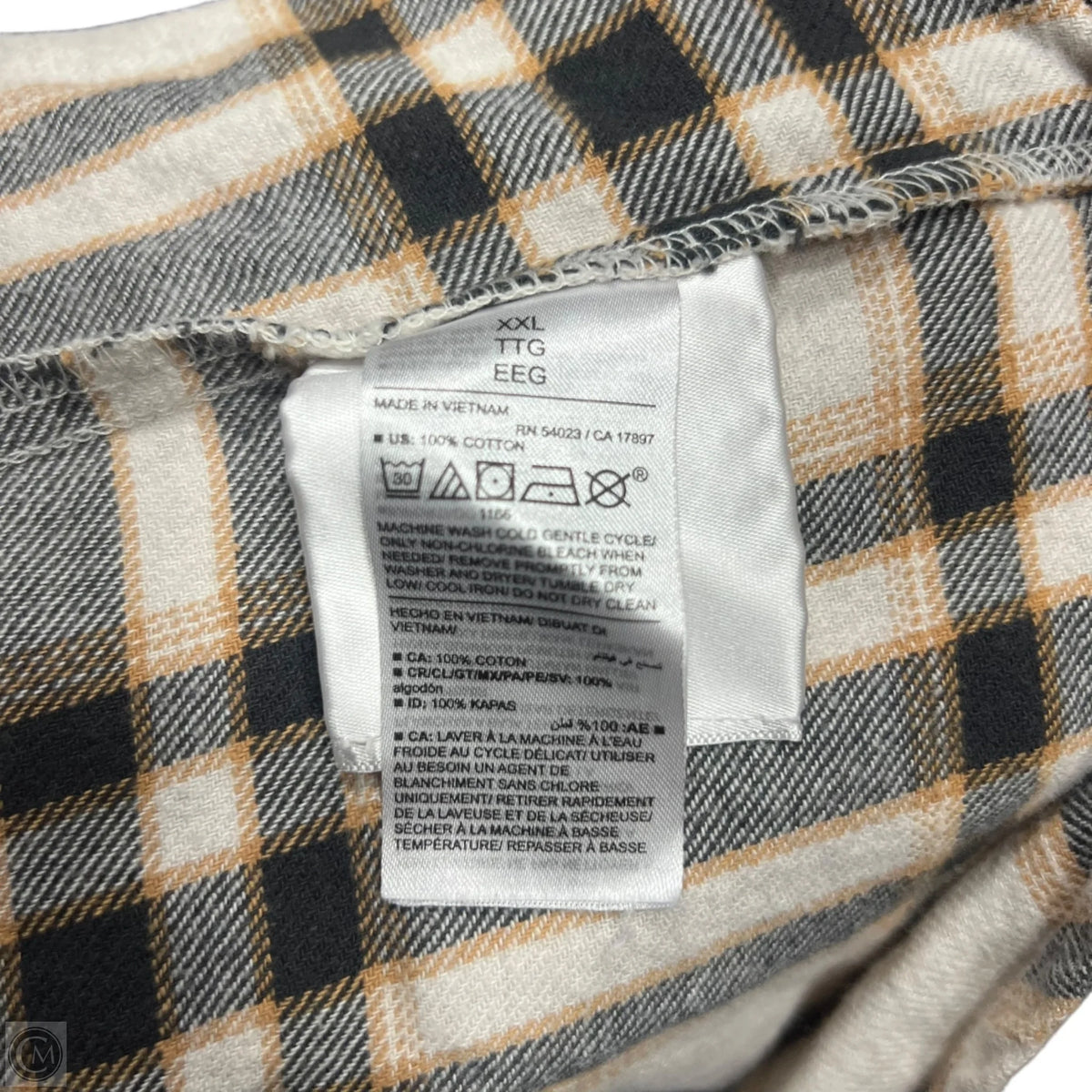 Top Long Sleeve By Old Navy In Plaid Pattern, Size: Xxl