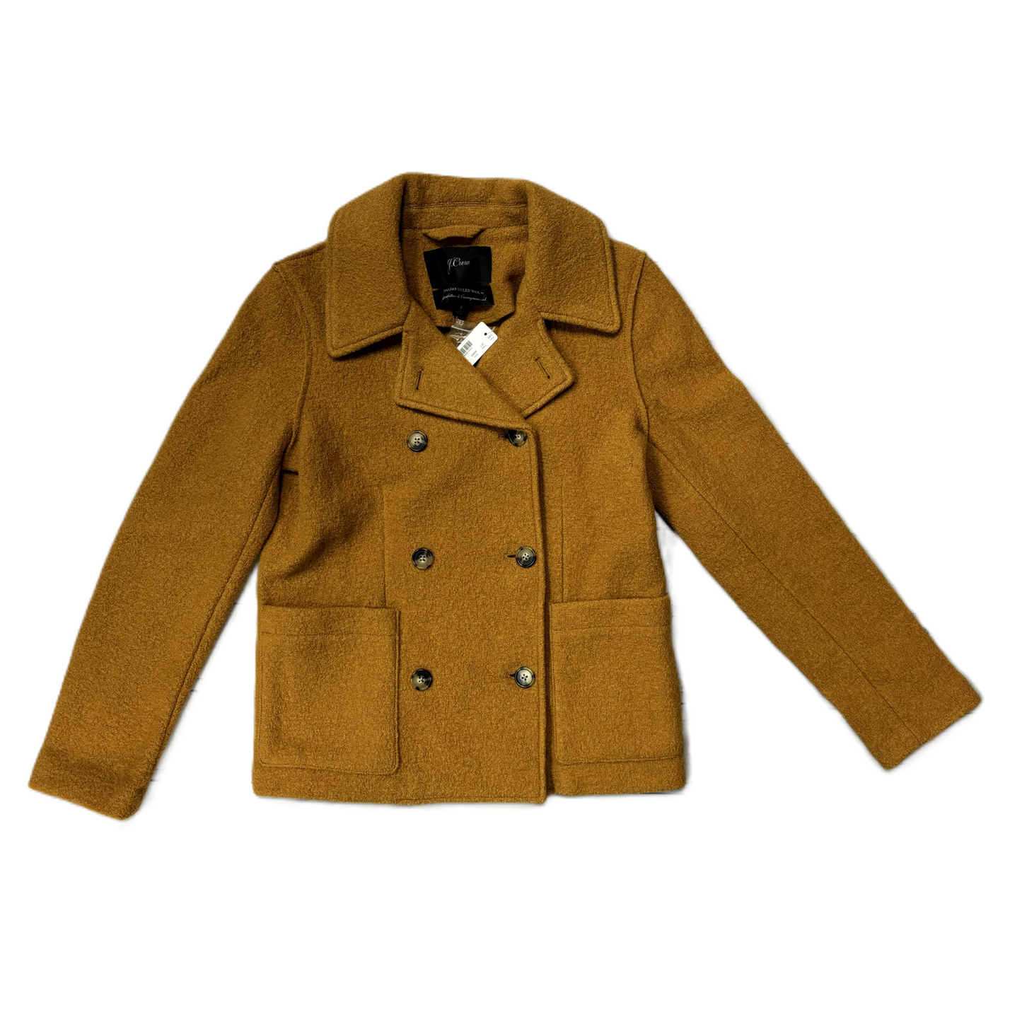 Coat Wool By J. Crew In Gold, Size: Xs