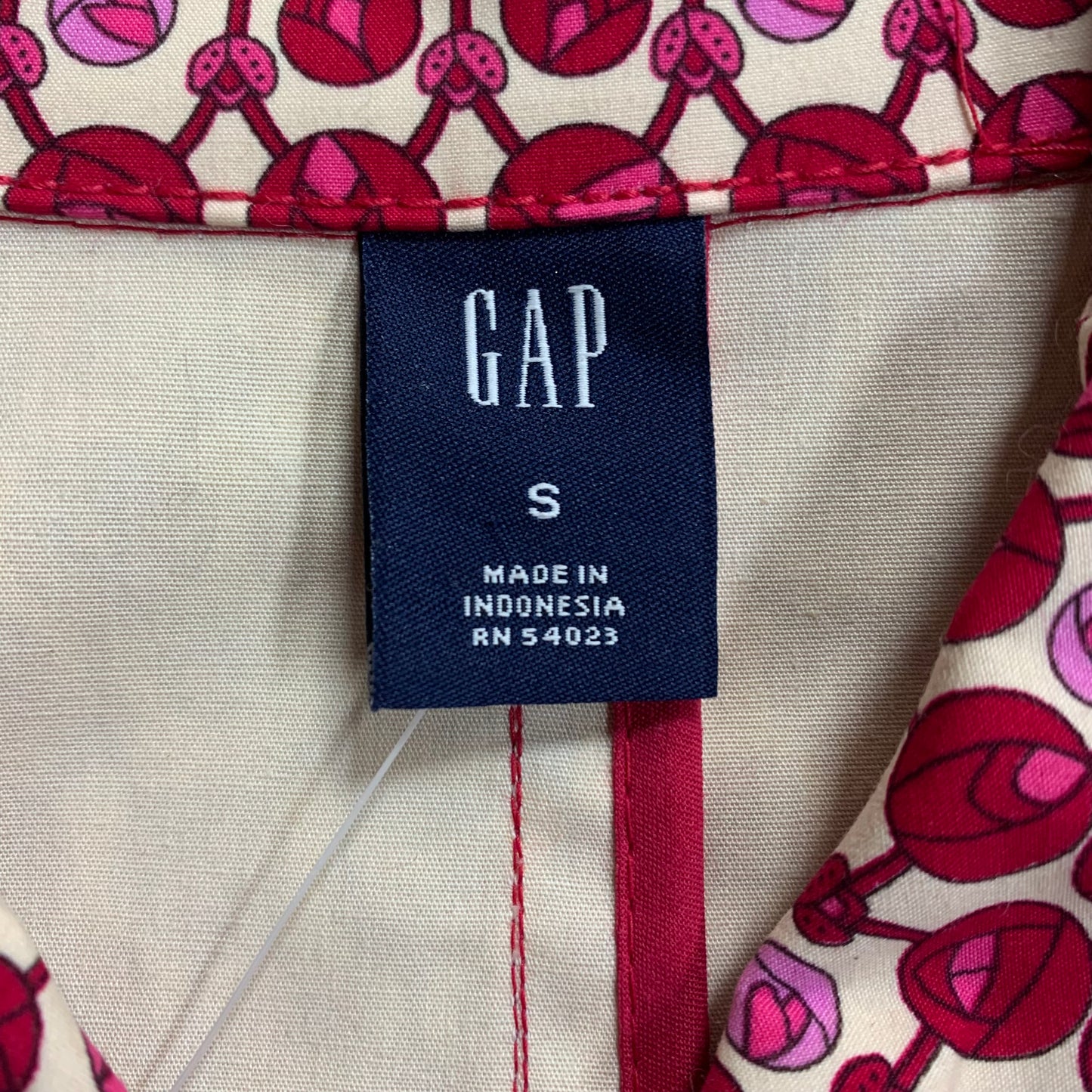 Coat Raincoat By Gap In Red & White, Size: S