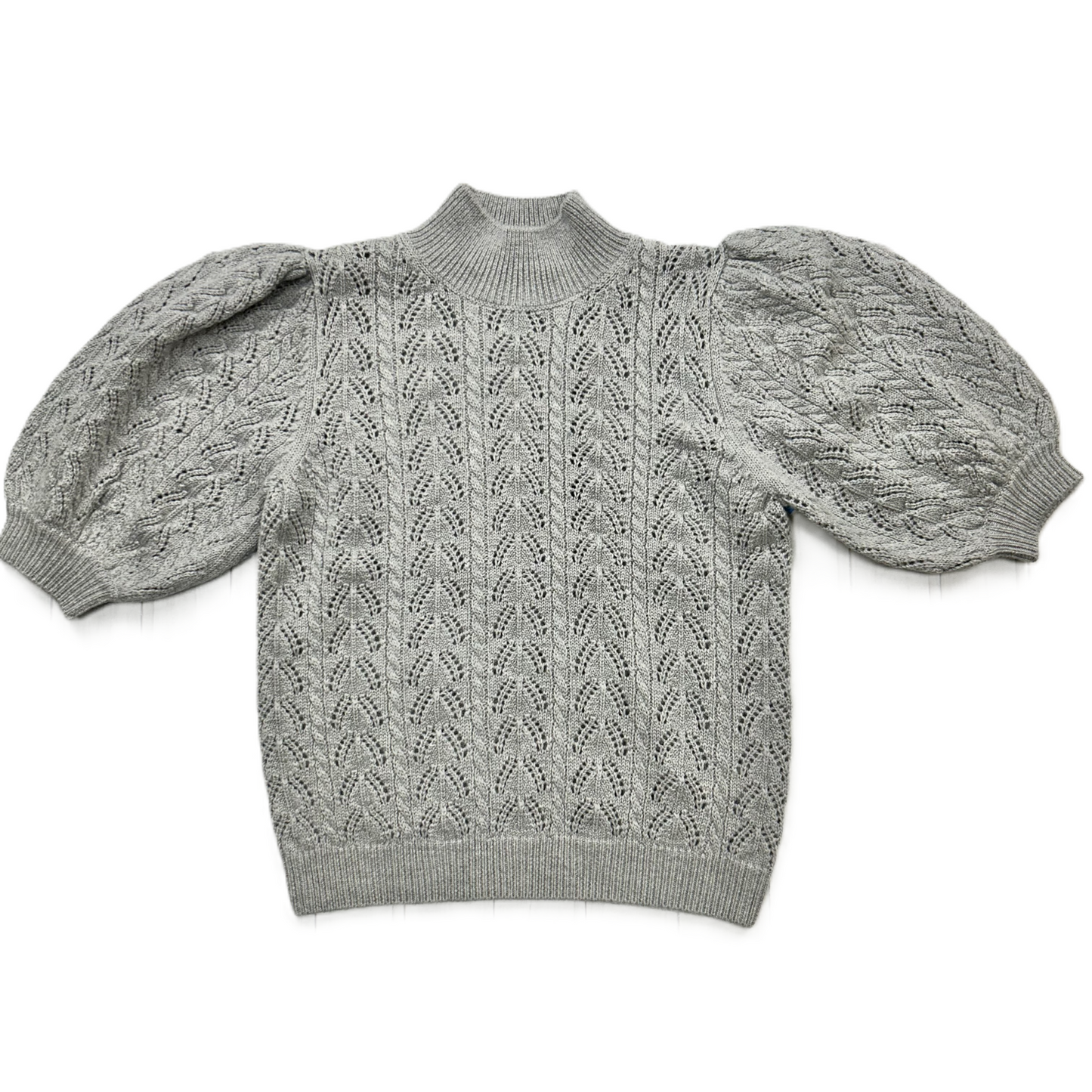 Sweater Short Sleeve By Elie Tahari In Grey, Size: S