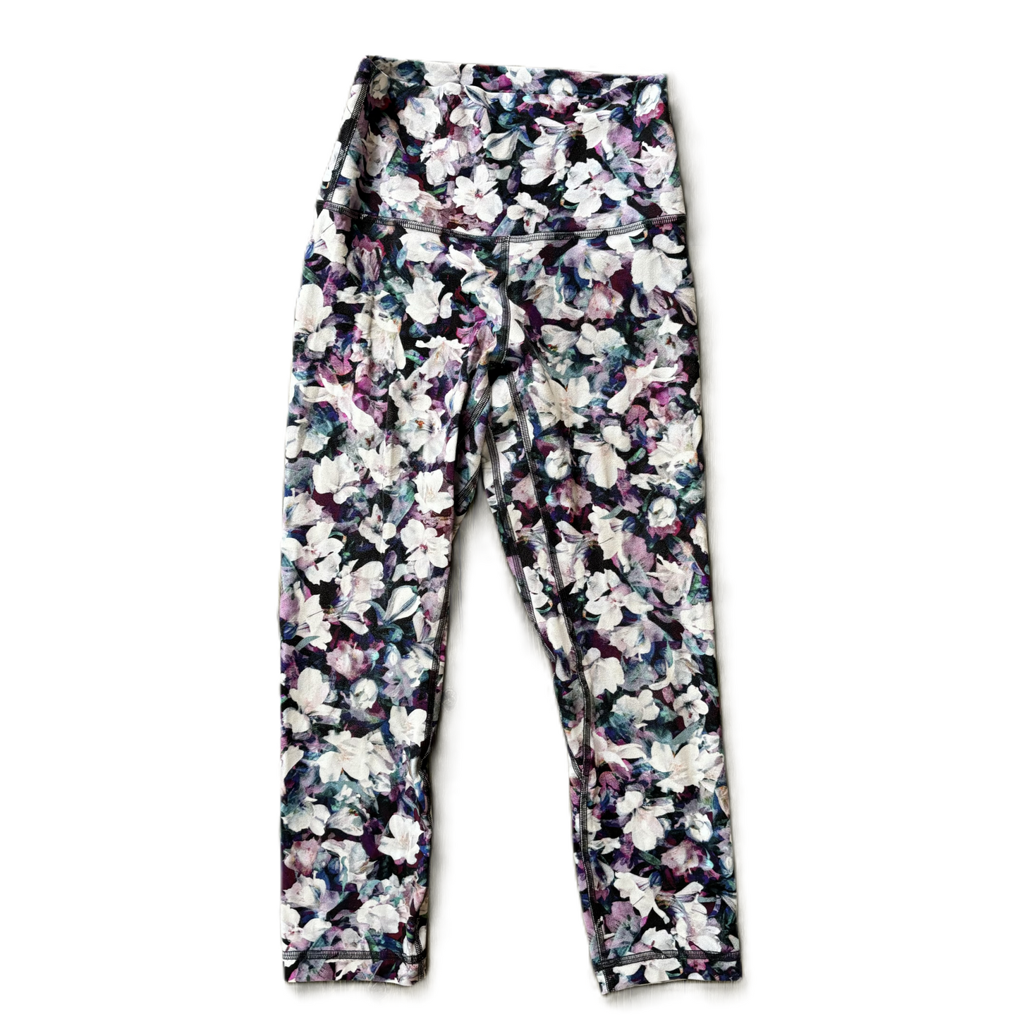 Athletic Leggings Capris By Lululemon In Floral Print, Size: 4