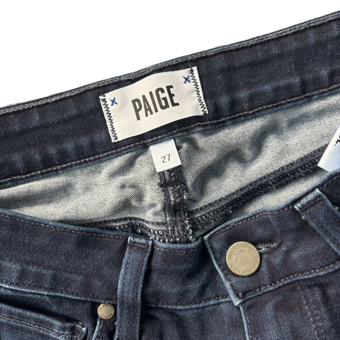 Jeans Boot Cut By Paige In Blue Denim, Size: 4