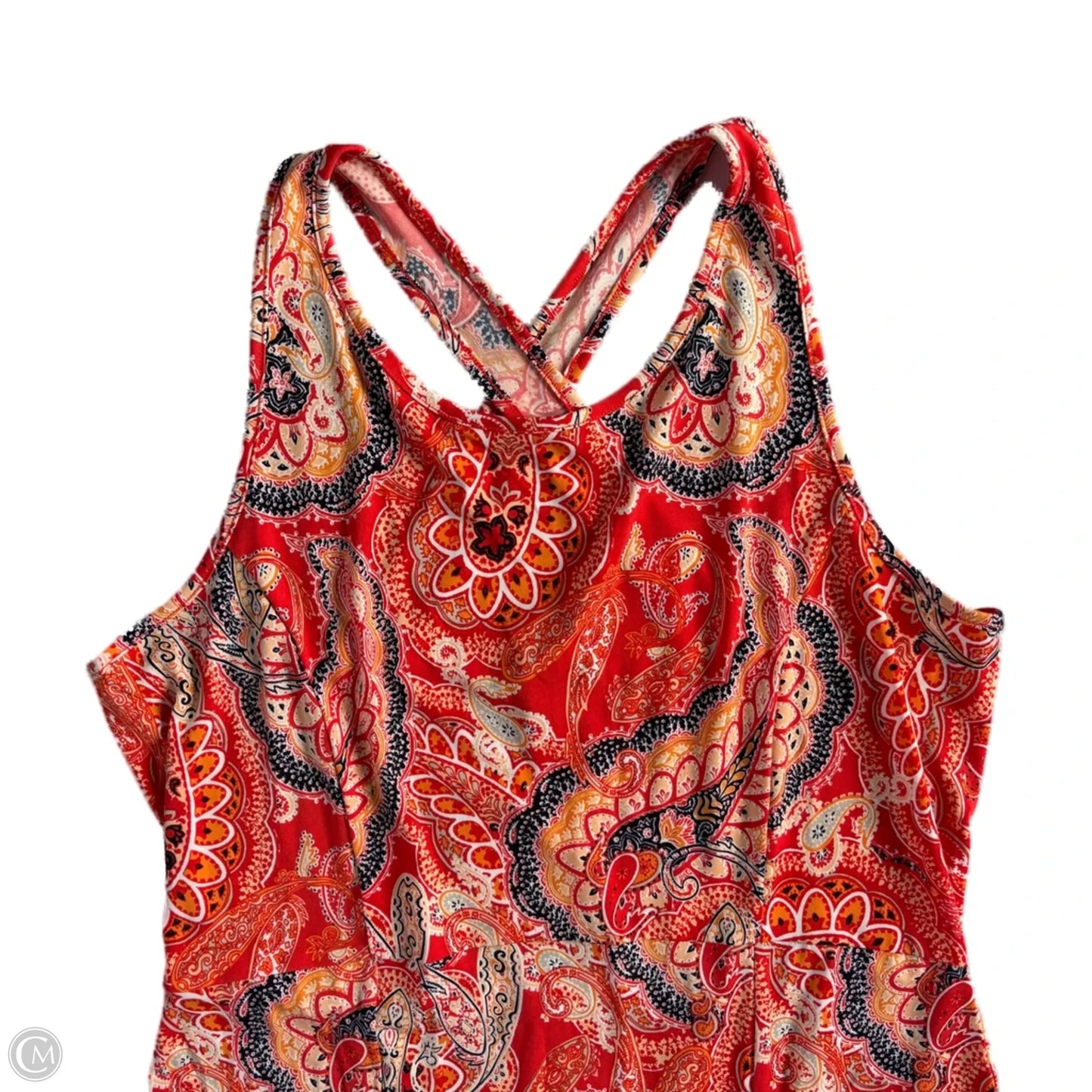 Dress Casual Midi By Banana Republic In Paisley Print, Size: M